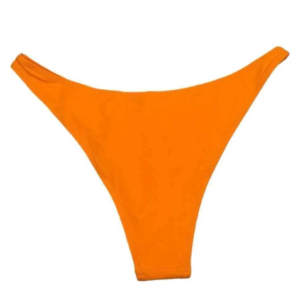 NWT SKIMS Recycled Swim Cheeky Tanga In Orange Bikini Bottom